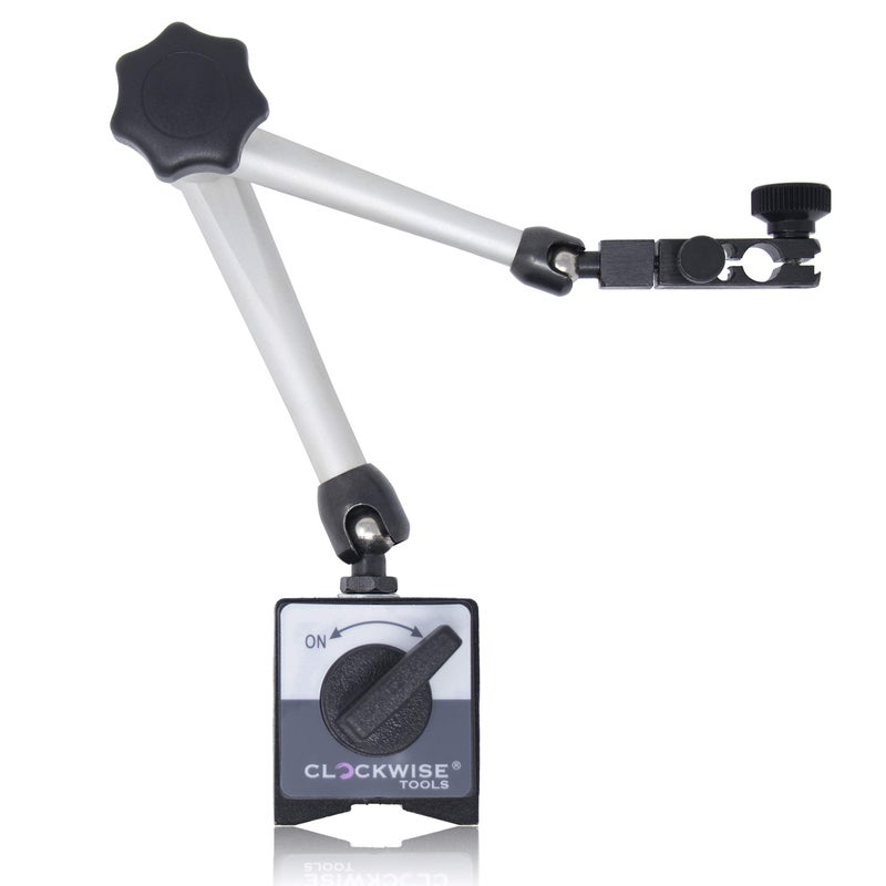 Clockwise Tools Magnetic Base, MGBR-01, Magnetic Stand for Digital Dial Indicators, 176lbs Max Pull - Image 1